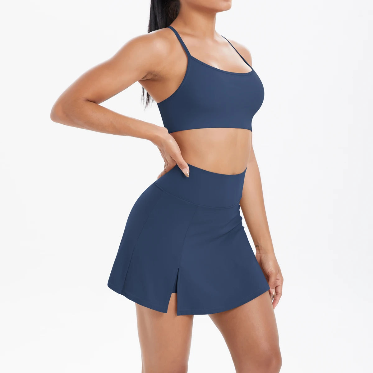 Crossover Court Set – Bra + Skirt