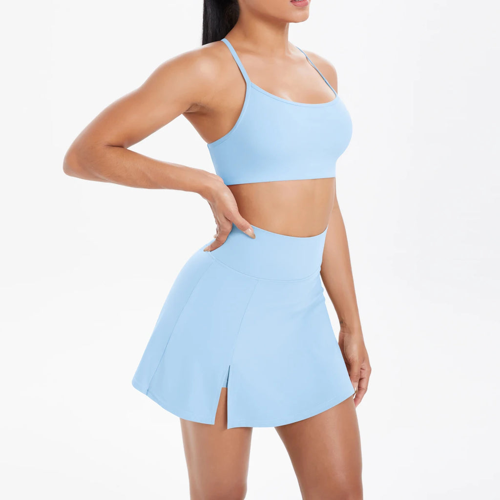 Crossover Court Set – Bra + Skirt