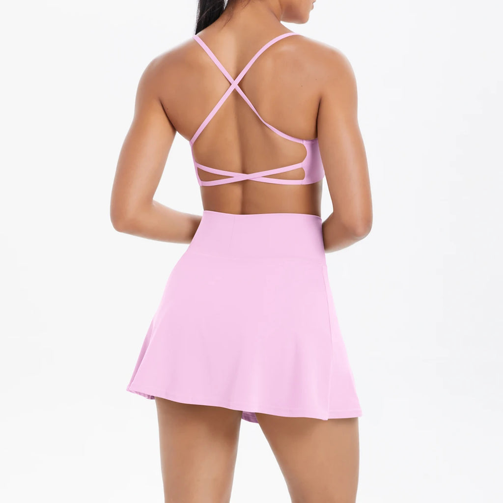 Crossover Court Set – Bra + Skirt
