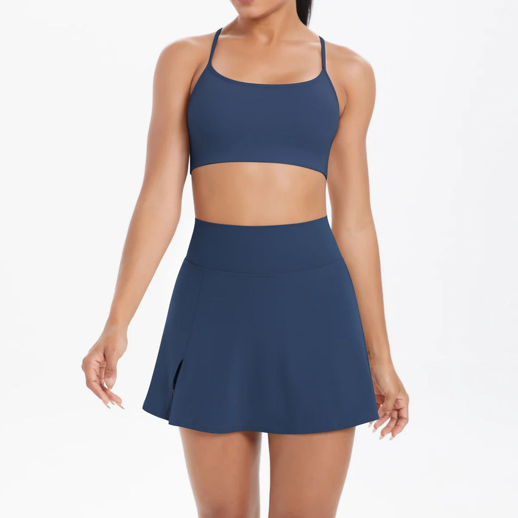 Crossover Court Set – Bra + Skirt