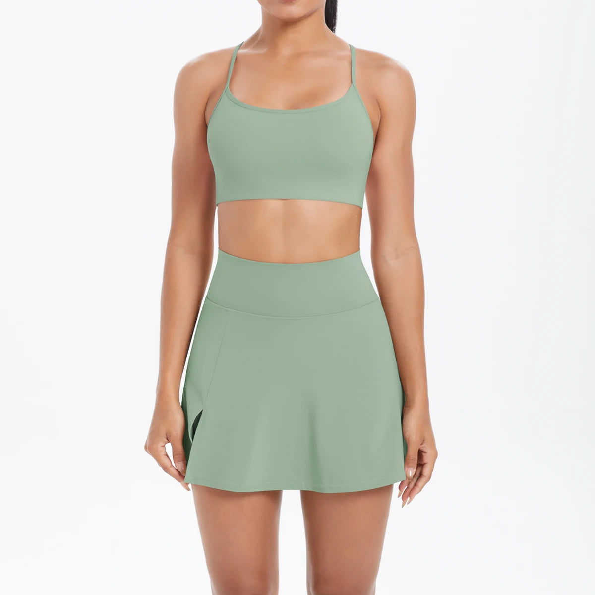 Crossover Court Set – Bra + Skirt