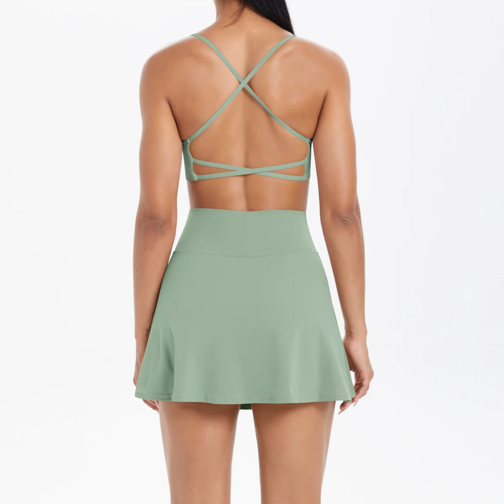 Crossover Court Set – Bra + Skirt