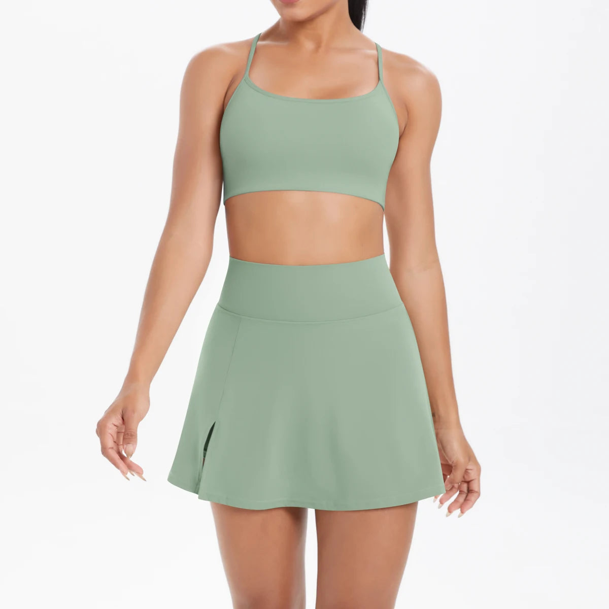 Crossover Court Set – Bra + Skirt